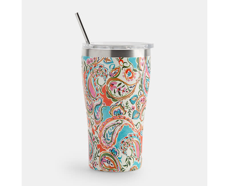 TUMBLER 500ML PAISLEY LIGHT BLUE SENTIO