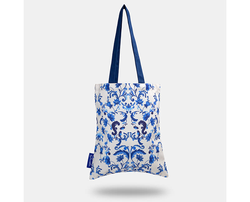 TOTE BAG INDIGO CREAM SENTIO