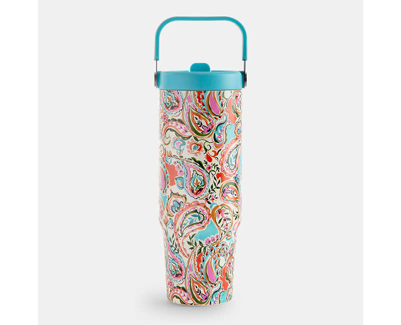 TUMBLER 900ML PAISLEY LGHT BLUE SENTIO