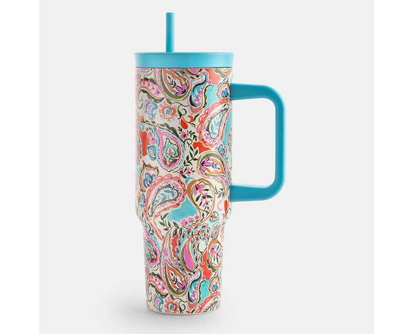 TUMBLER 1200ML PAISLEY LIGHT BLUE SENTIO