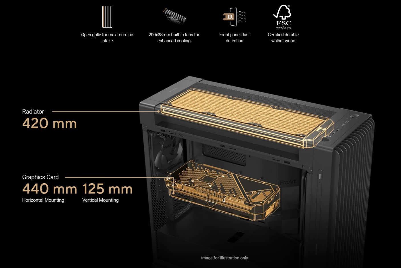 ASUS PA602 Wood Edition Modern Black