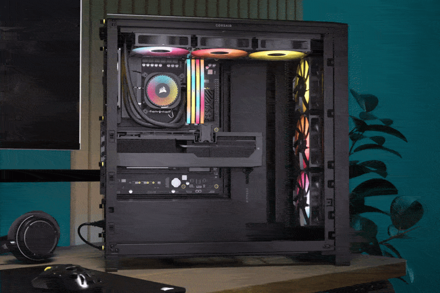 CORSAIR FRAME 4000D WOOD RS Modular Mid-Tower PC Case