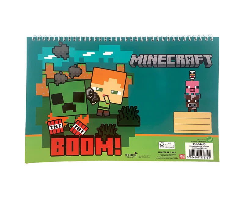 ΜΠΛΟΚ ΖΩΓΡΑΦ.Α4 30Φ.MINECRAFT GIM