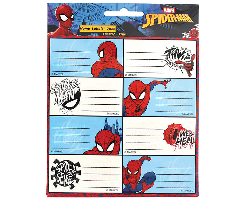 ΕΤΙΚΕΤΕΣ ΤΕΤΡΑΔΙΟΥ SPIDERMAN 16ΤΕΜ GIM