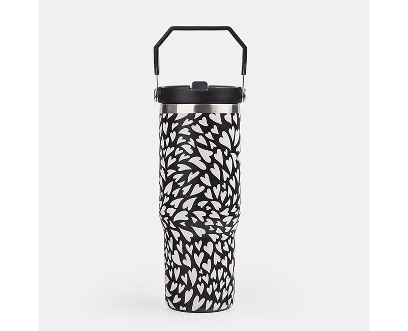 TUMBLER 900ML ΜΠΕΖ ΚΑΡΔΙΕΣ SENTIO