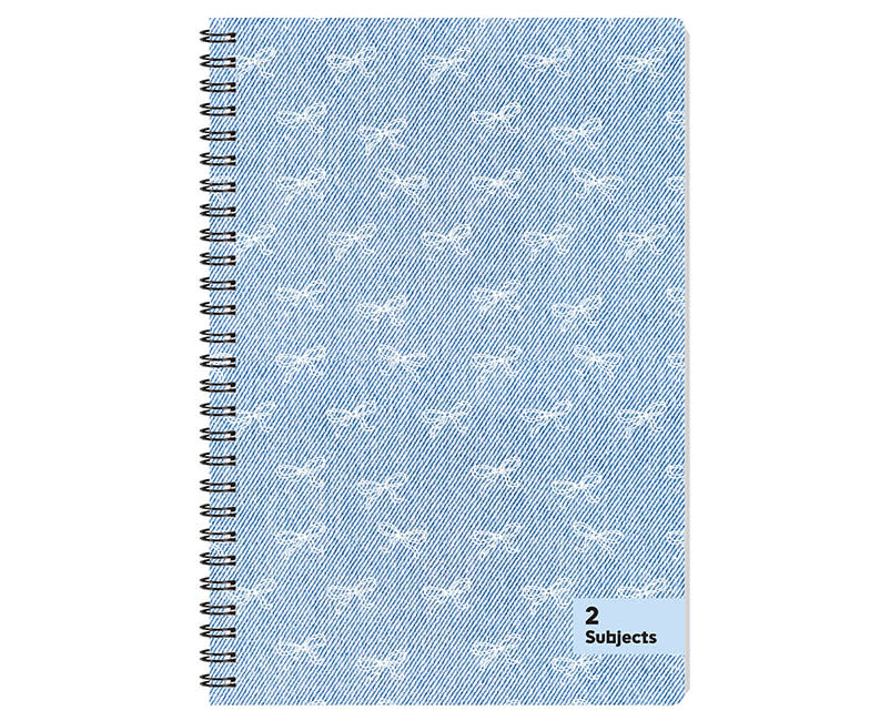 ΤΕΤΡΑΔΙΟ ΣΠΙΡΑΛ 17X25 2Θ DENIM BOWS 70Φ