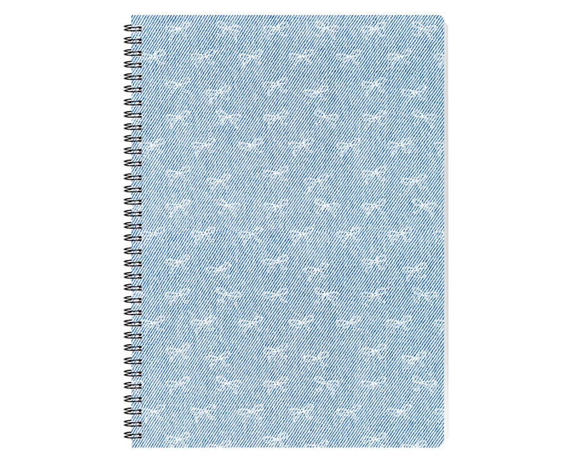 ΤΕΤΡΑΔΙΟ ΣΠΙΡΑΛ A4 DENIM BOWS 80Φ