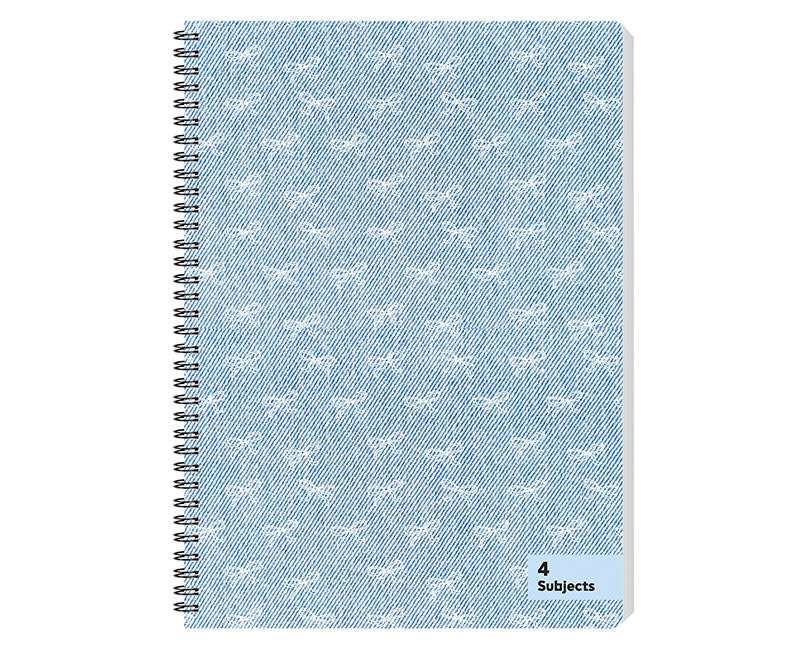 ΤΕΤΡΑΔΙΟ ΣΠΙΡΑΛ A4/4Θ DENIM BOWS 140Φ