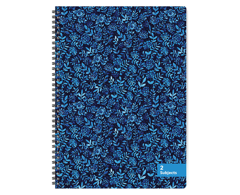 ΤΕΤΡΑΔIO ΣΠΙΡΑΛ A4/2Θ INDIGO FLORAL 70Φ