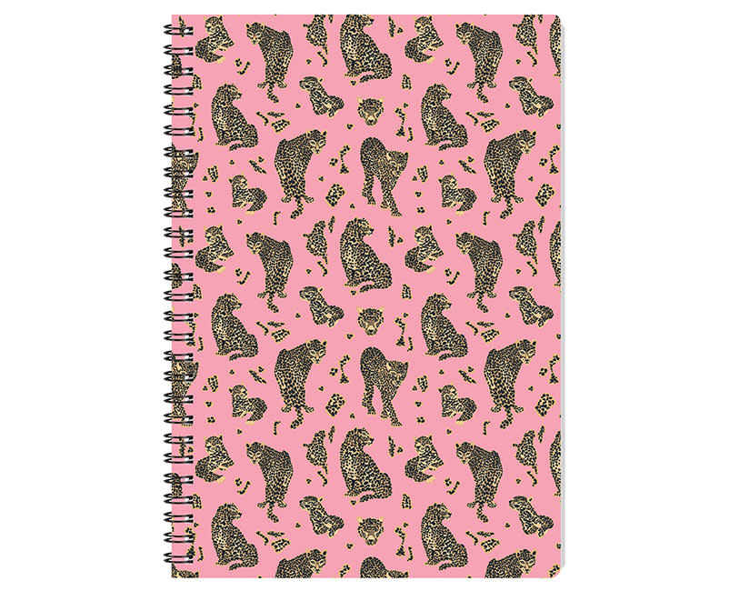 ΤΕΤΡΑΔΙΟ ΣΠΙΡΑΛ 17X25 LEOPARDS PINK 80Φ