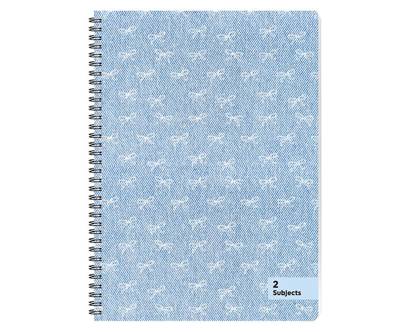 ΤΕΤΡΑΔIO ΣΠΙΡΑΛ A4/2Θ DENIM BOWS 70Φ