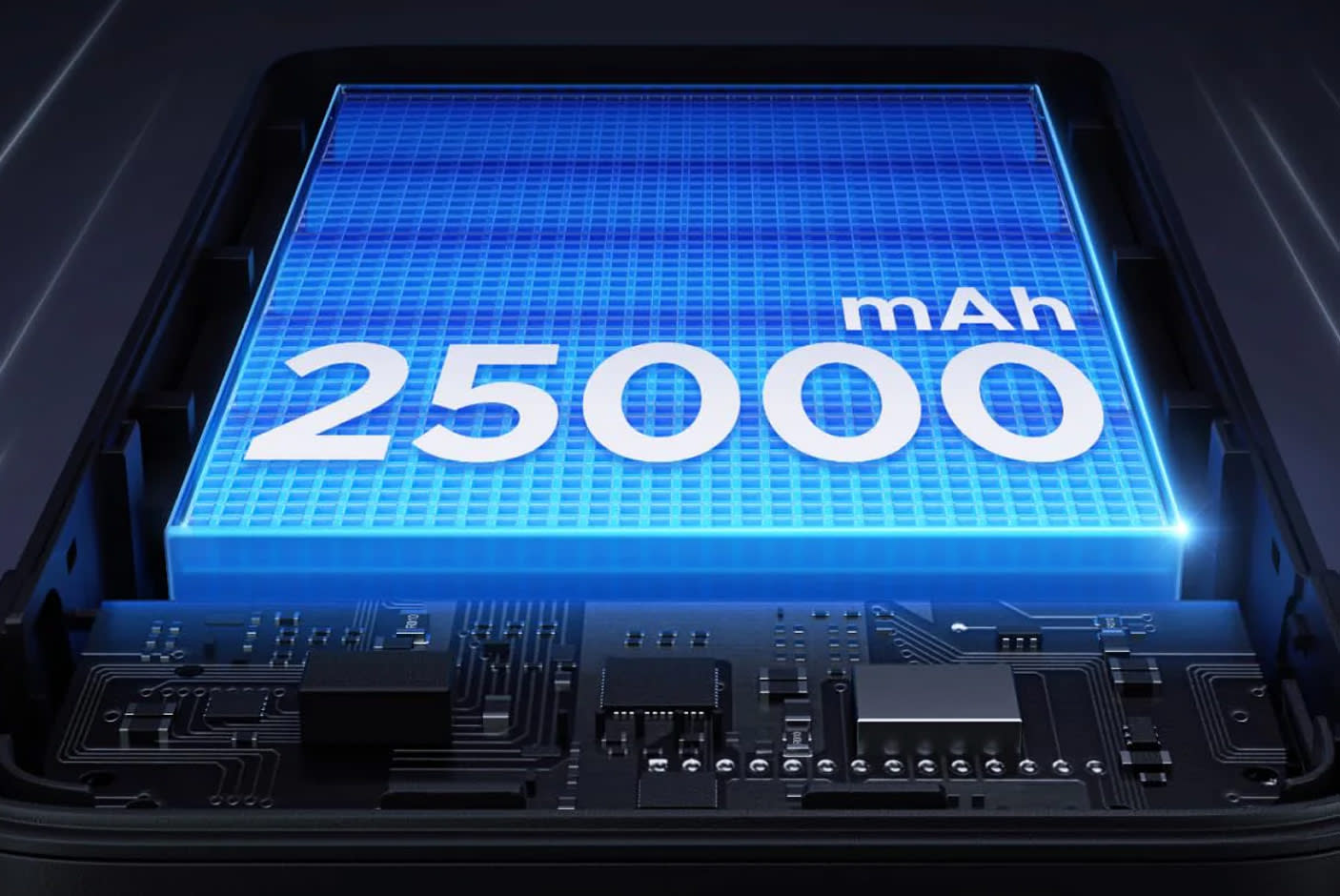 Μεγάλη διάρκεια ισχύος 25.000 mAh