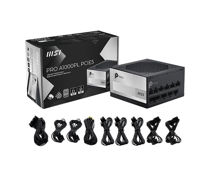 MSI PRO A1000PL PCIE5 Power Supply