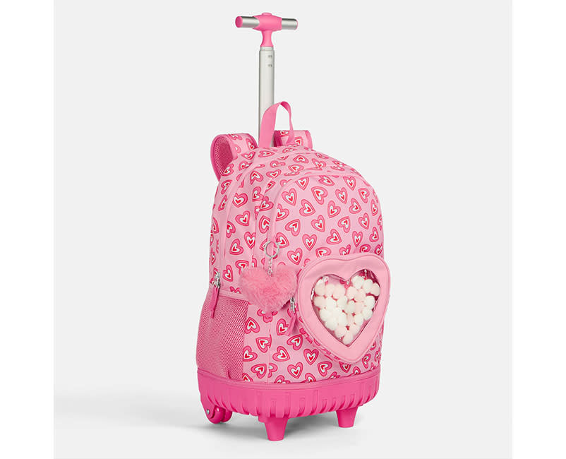 TROLLEY ΣΧΟΛΙΚΟ PINK RETRO HEARTS GOOMBY