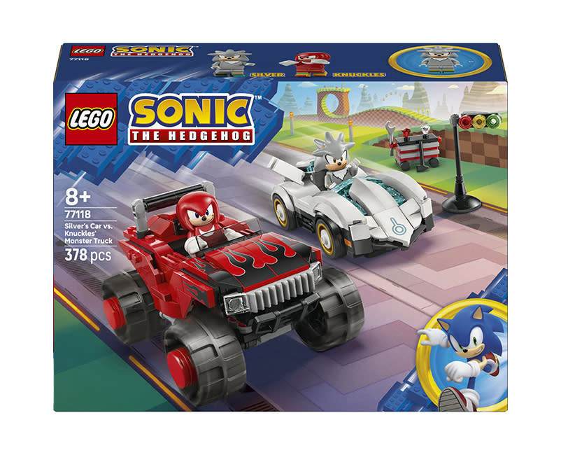 77118Silver'S CarVs.Knuckles MonstTruck