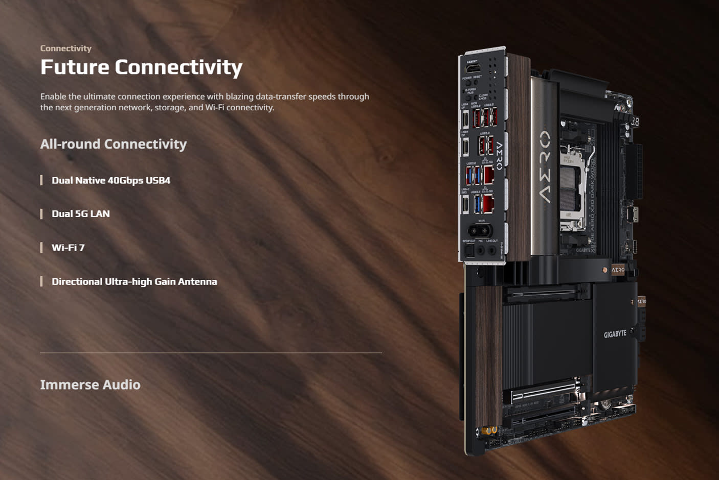 GIGABYTE X870E AERO X3D DARK WOOD