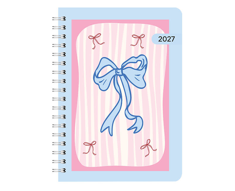 2027 ΗΜΕΡΟΛ. ΗΜΕΡ. ΣΠΙΡΑΛ 14x21   BLUE BOW