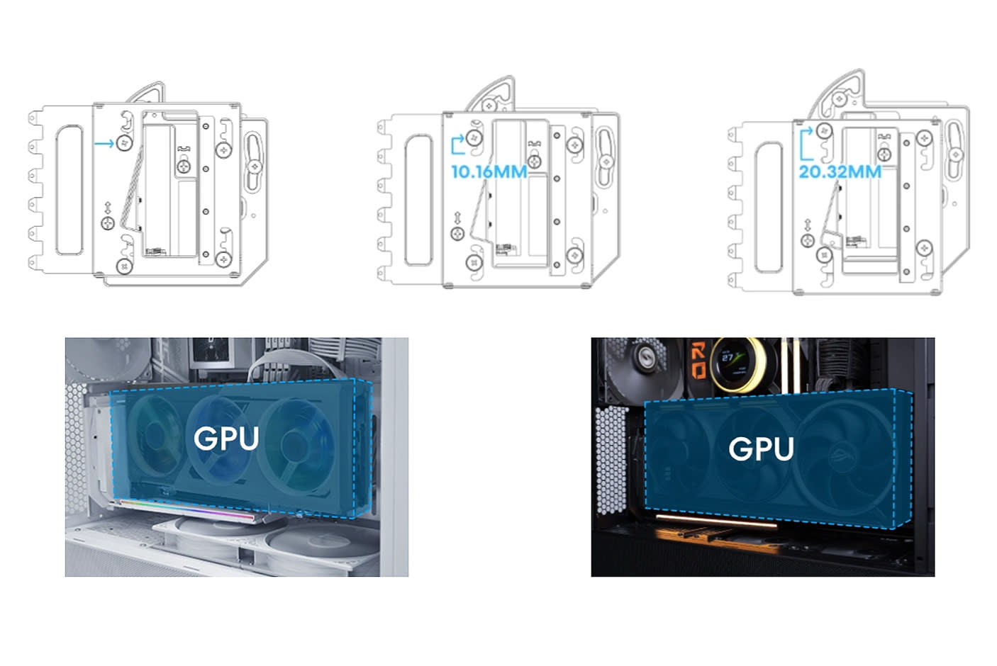 LIAN LI 4 Slots Vertical GPU Kit (VG4v4)