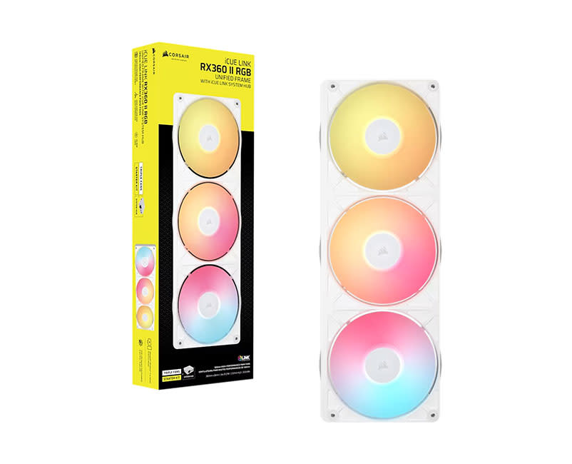 CORSAIR iCUE LINK RX360 II Unified Frame RGB PWM PC Fans Starter Kit με iCUE LINK System Hub