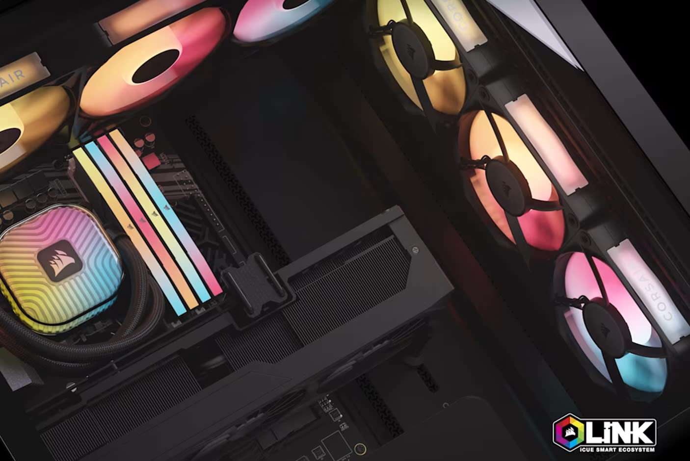 CORSAIR iCUE LINK RX360 II Unified Frame RGB PWM PC Fans Starter Kit με iCUE LINK System Hub