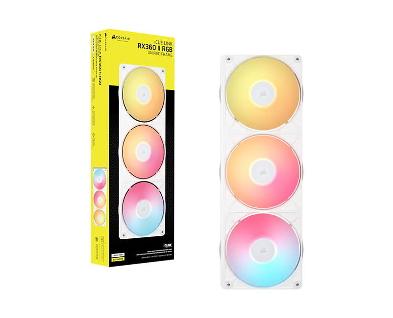 CORSAIR iCUE LINK RX360 II Unified Frame RGB PWM PC Fans Expansion