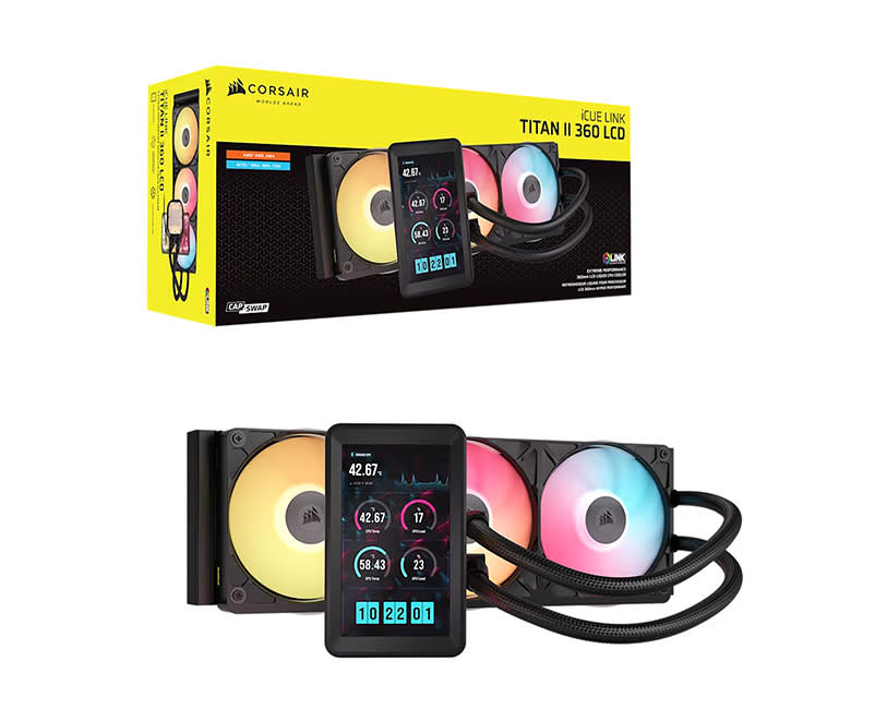 iCUE LINK TITAN II 360RX LCD AIO Liquid CPU Cooler BLK
