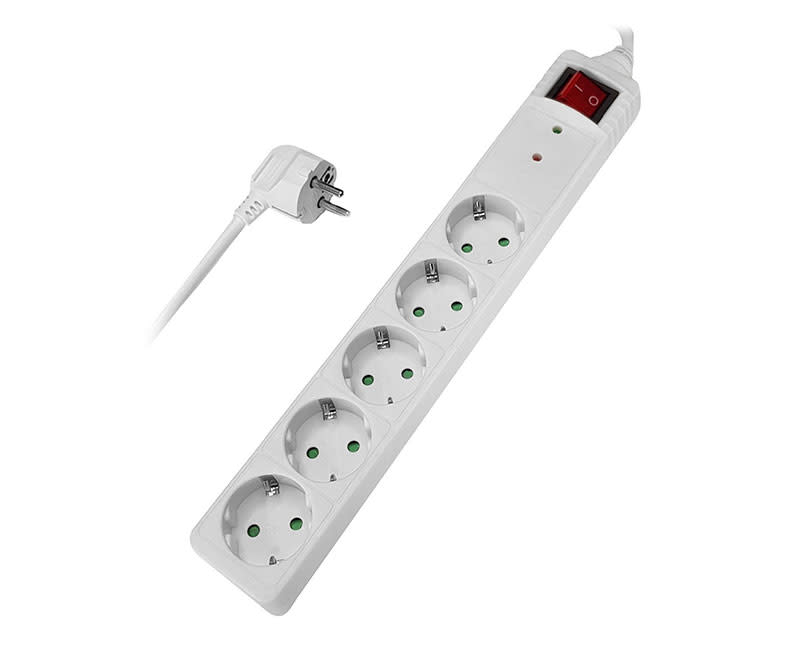 Powertech Πολύπριζο Ασφαλείας 5 Θ. (3m)