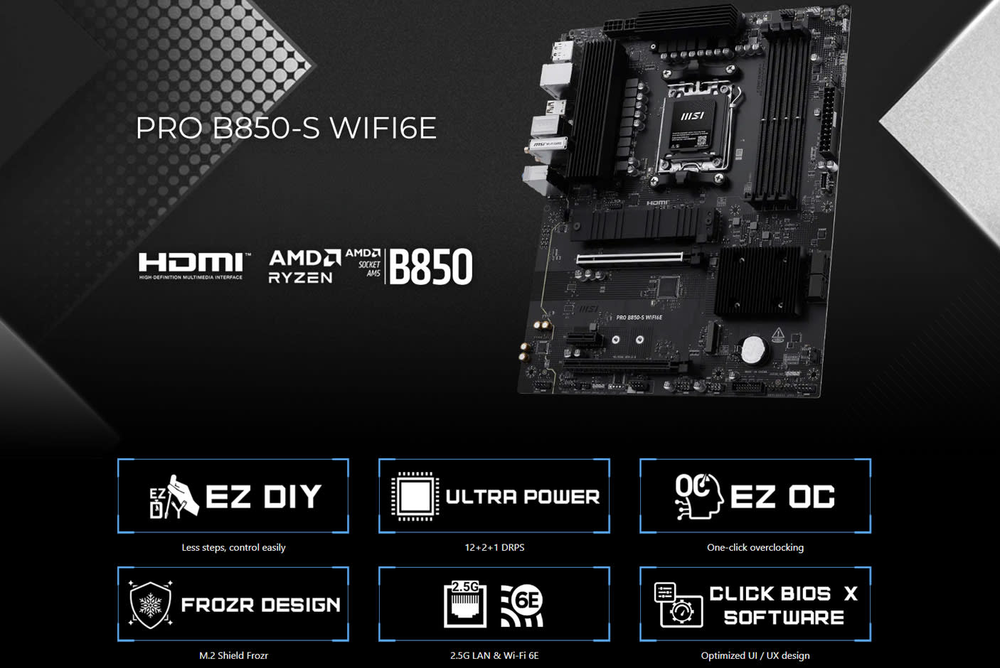 MSI PRO B850-S WIFI6E