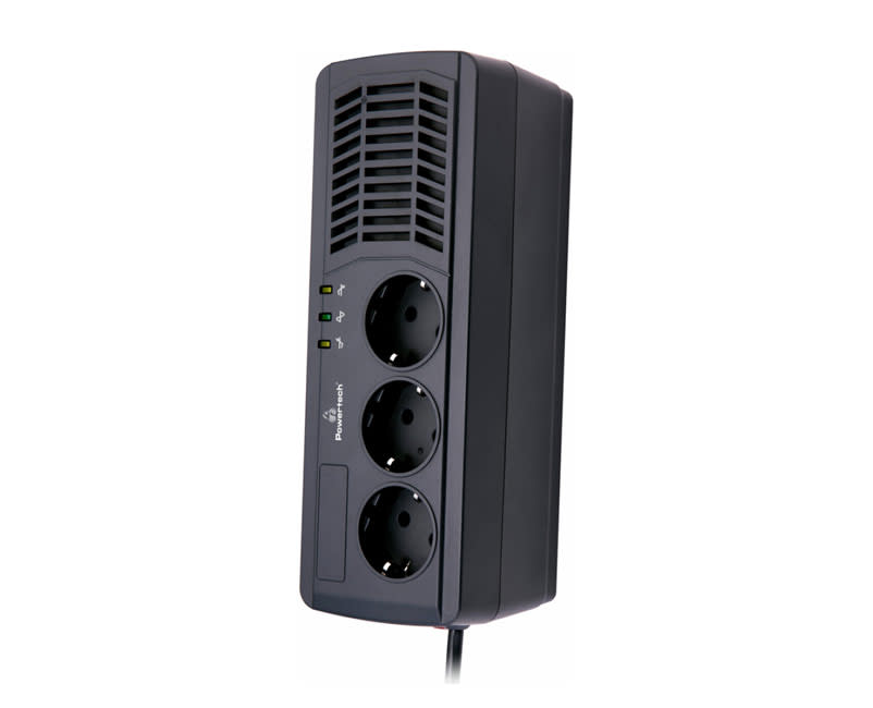 POWERTECH Power Regulator PT-AVR1000I, 1000VA/500W, 3x Schuko