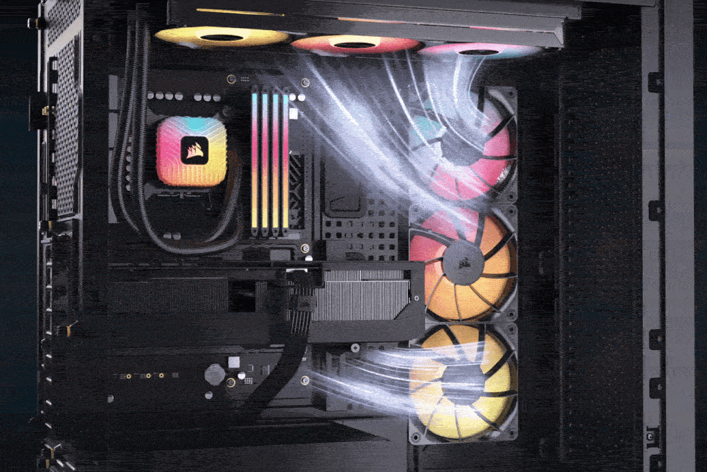 CORSAIR iCUE LINK LX360-R Unified Frame RGB PWM Reverse Fans