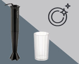 Alessi Ραβδομπλέντερ Plissé Black