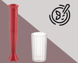 Alessi Ραβδομπλέντερ Plissé Red MDL10 R