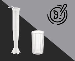 Alessi Ραβδομπλέντερ Plissé White