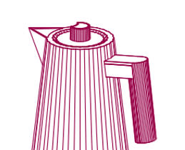 Alessi Βραστήρας Plissé Grey MDL06 G