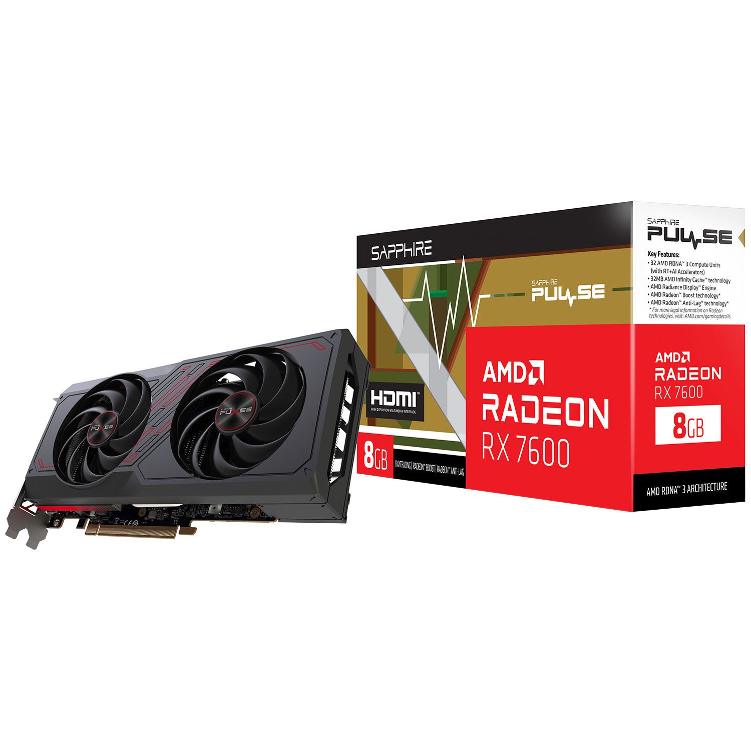 Sapphire VGA Radeon RX 7600 PULSE OC 8 GB | Plaisio.gr