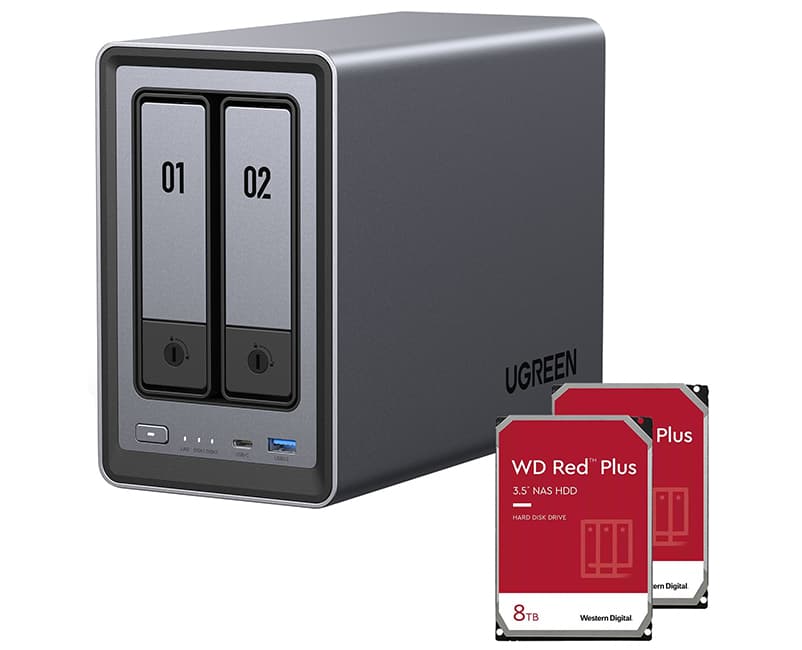 UGREEN NASyne DXP2800と8TB WD Red Plusセット Ugreen DXP2800 NAS & 2x 8TB WD Red Plus | Plaisio.gr
